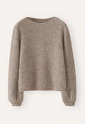 Tuck-stitch sweater, Brown taupe, webstill