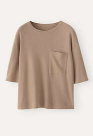 Pocket-detail T-shirt, Wheat, webstill