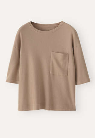 Pocket-detail T-shirt, Wheat, webstill