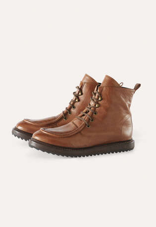 Lace-up boots, Chestnut, webstill