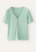 Button-through rib top, Aqua mint, webstill