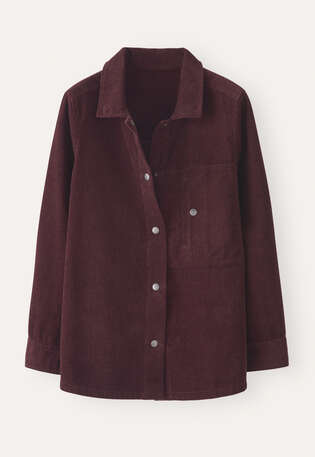 Cord overshirt, Damson, webstill