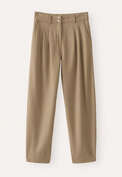 Tapered trousers, Camel grey, webstill
