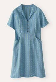Striped dress, Soft teal, webstill