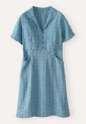 Striped dress, Soft teal, webstill