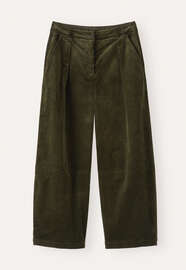 Barrel-leg trousers, Dark pine, webstill