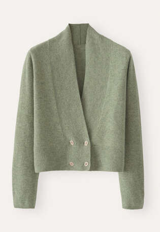 Double-breasted cardigan, Soft forest, webstill