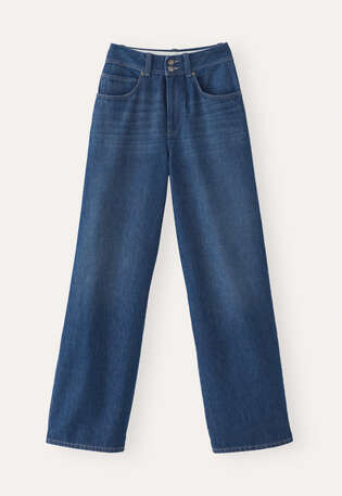 Denim jeans, Dark washed sanded, webstill