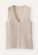 Sleeveless knitted top, Natural, webstill