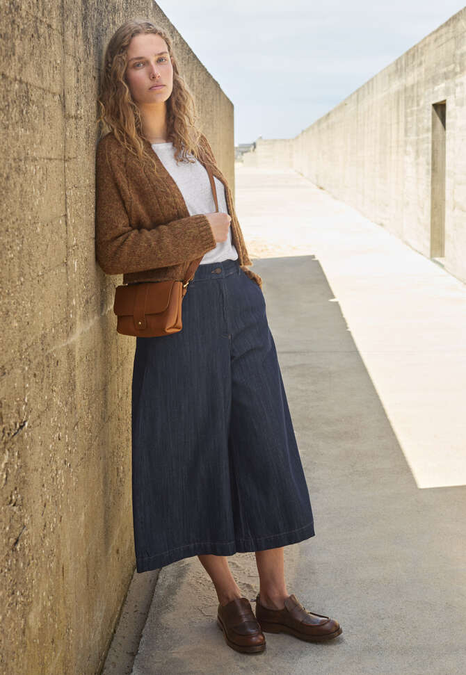 Cable-stitch cardigan, Toffee, completeTheLook
