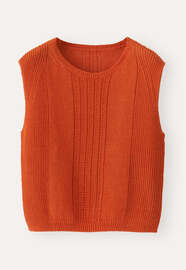 Sleeveless sweater, Tuscan orange, webstill