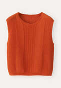 Sleeveless sweater, Tuscan orange, webstill