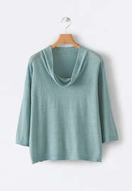 Cowl-neck sweater, Ocean, webstill