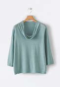 Cowl-neck sweater, Ocean, webstill