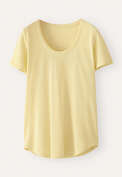 Scoop-neck T-shirt, Pale lemon, webstill