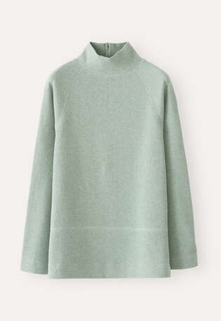 Funnel-neck tunic, Aqua mint, webstill