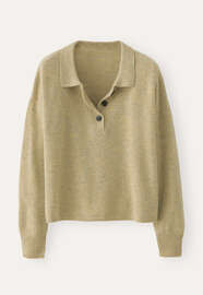 Collared sweater, Honey grey, webstill