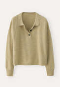 Collared sweater, Honey grey, webstill