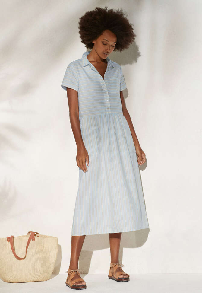 Striped dress, Sky stone, completeTheLook