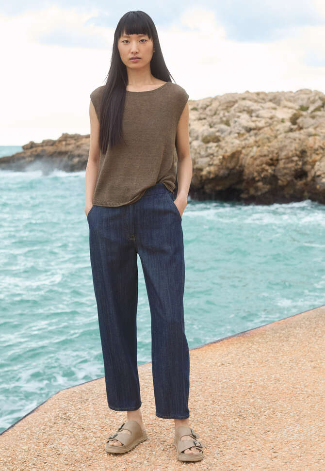 Knitted top, Green taupe, completeTheLook
