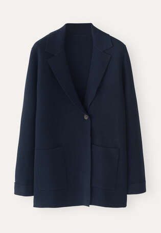 Knitted blazer, Midnight, webstill