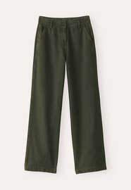 Straight-leg trousers, Dark khaki, webstill