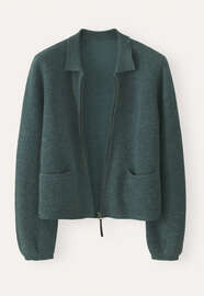 Jacquard jacket, Petrol forest, webstill
