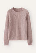 Round-neck ribbed sweater, Lilac grey, webstill