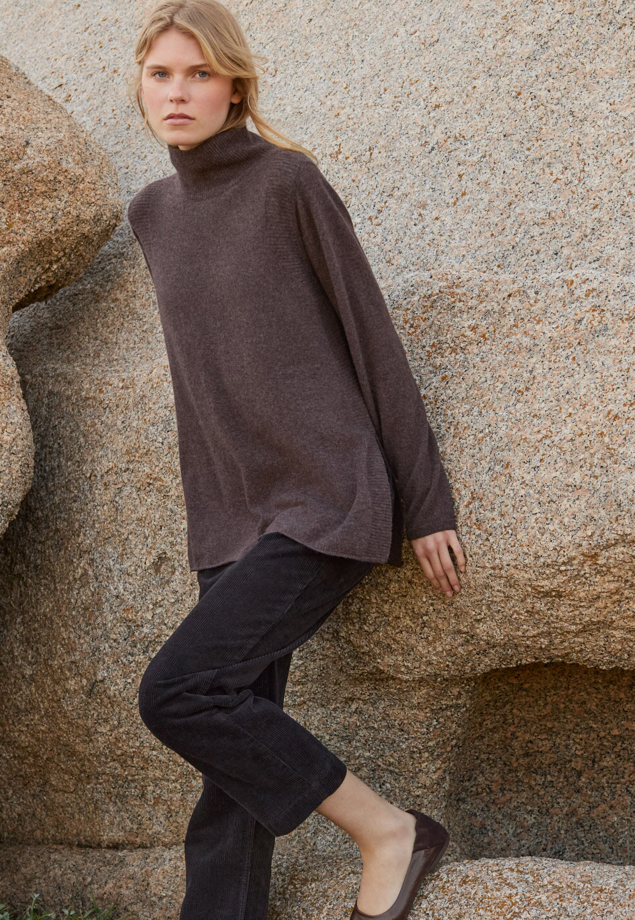 Funnel-neck sweater