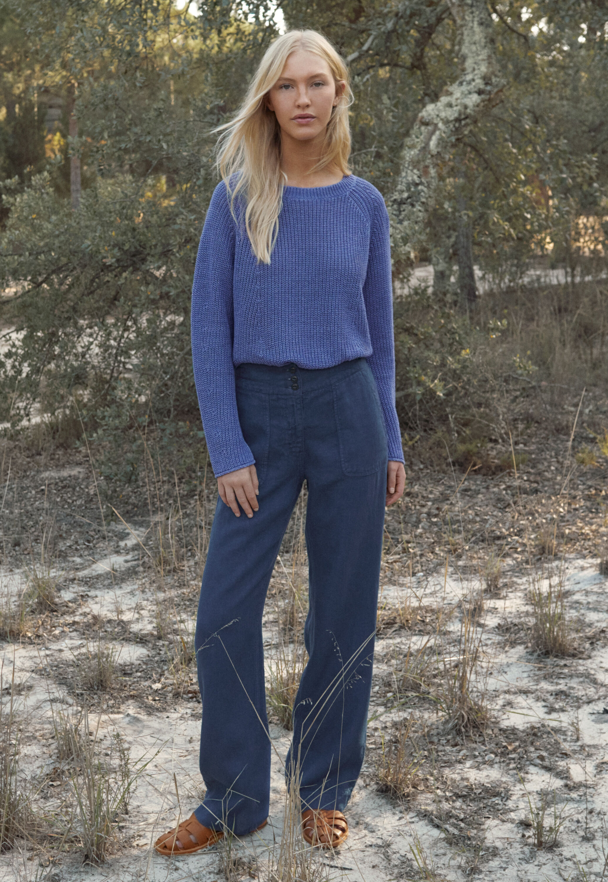 Raglan-sleeve sweater