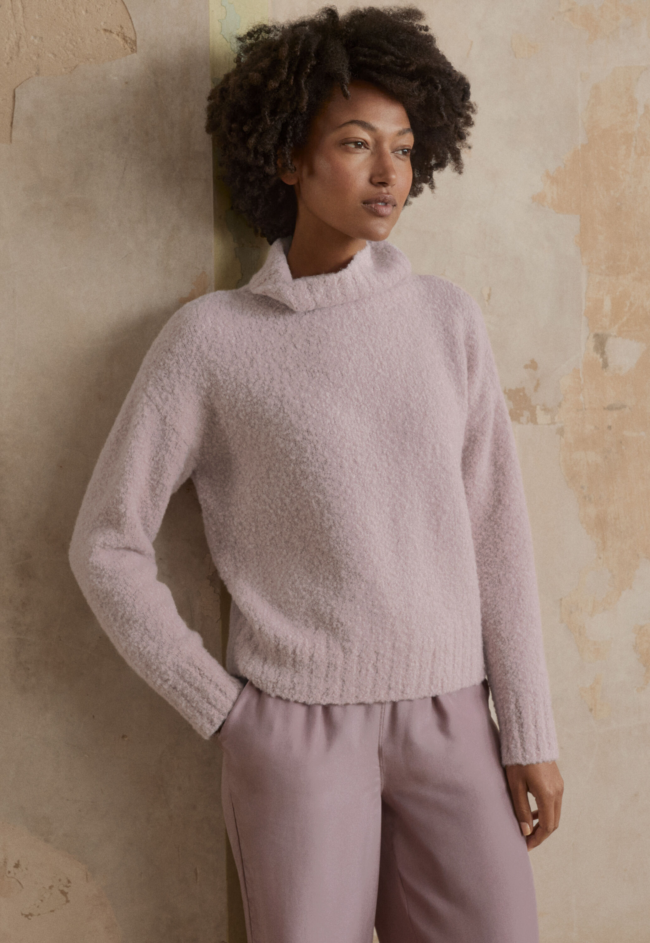 Funnel-neck sweater