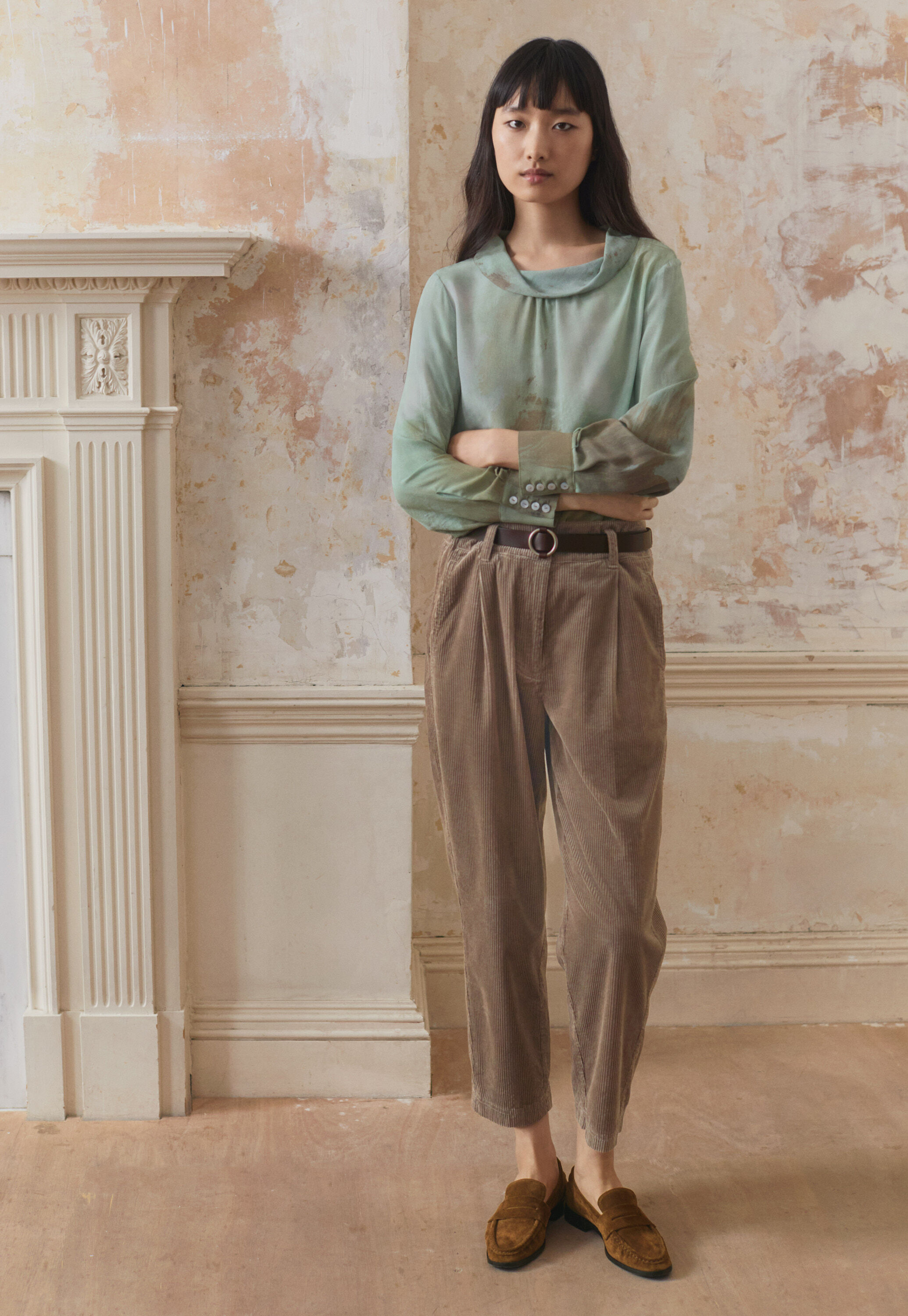 Pleat-front trousers