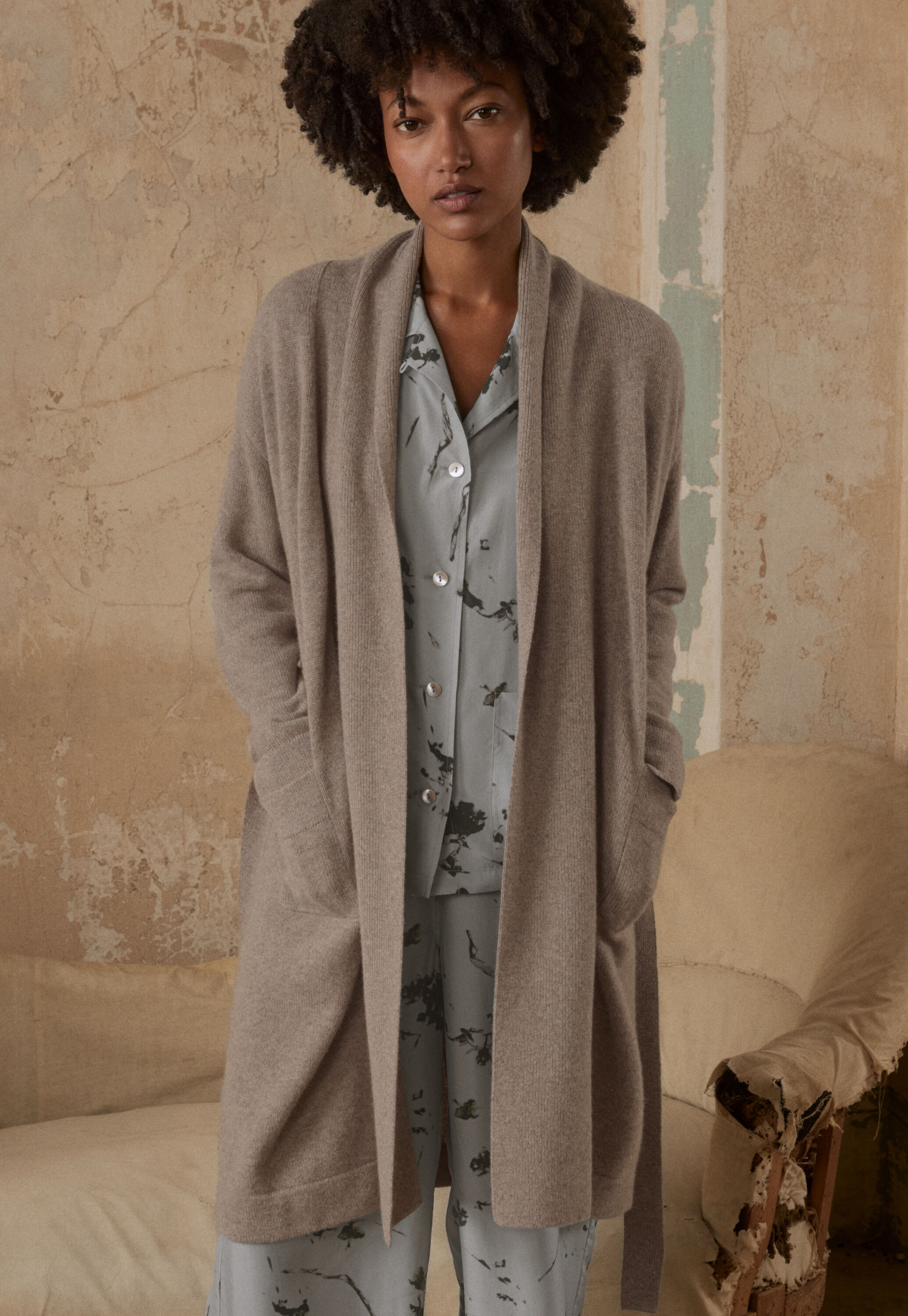 Knitted robe