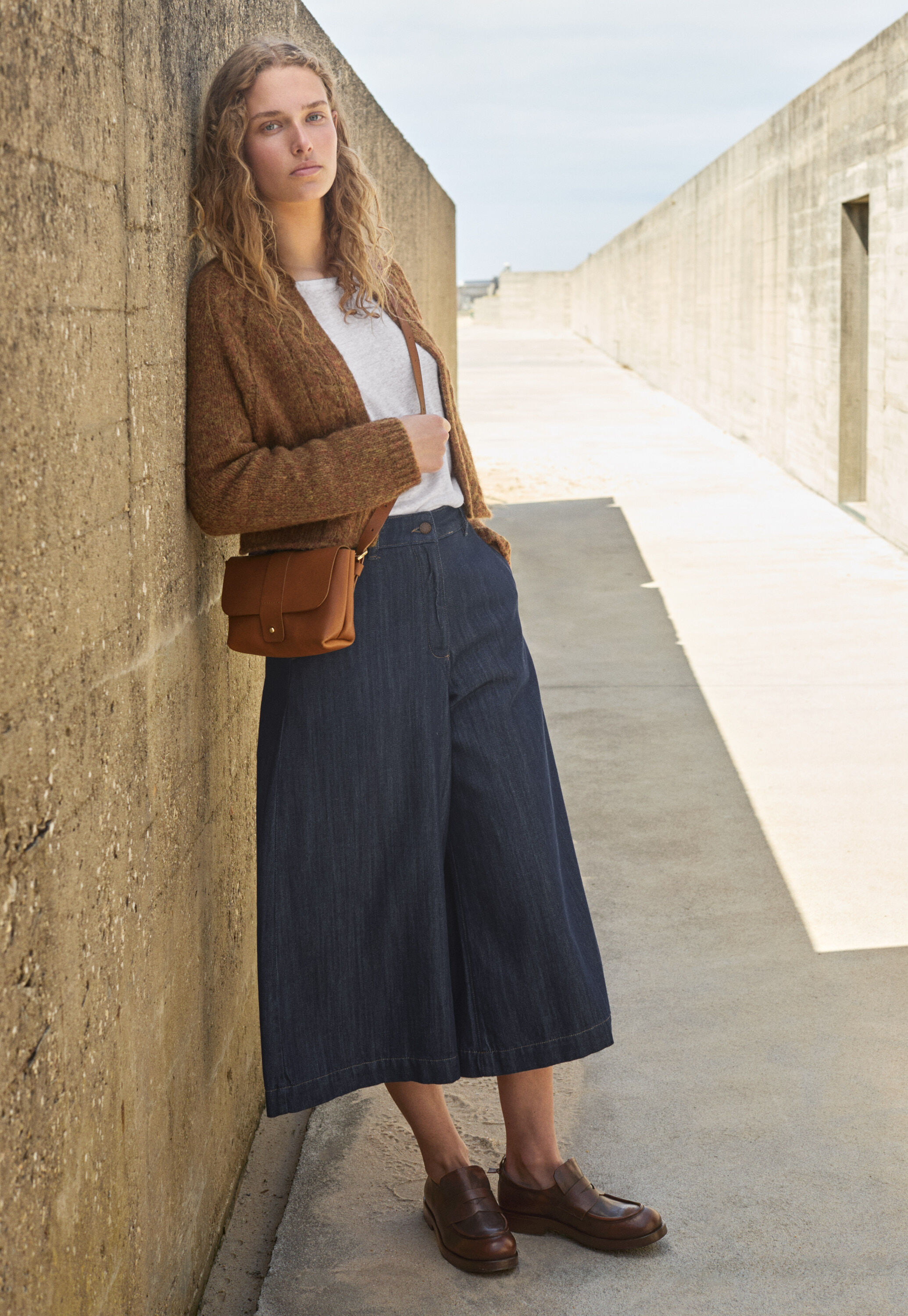 Cable-stitch cardigan
