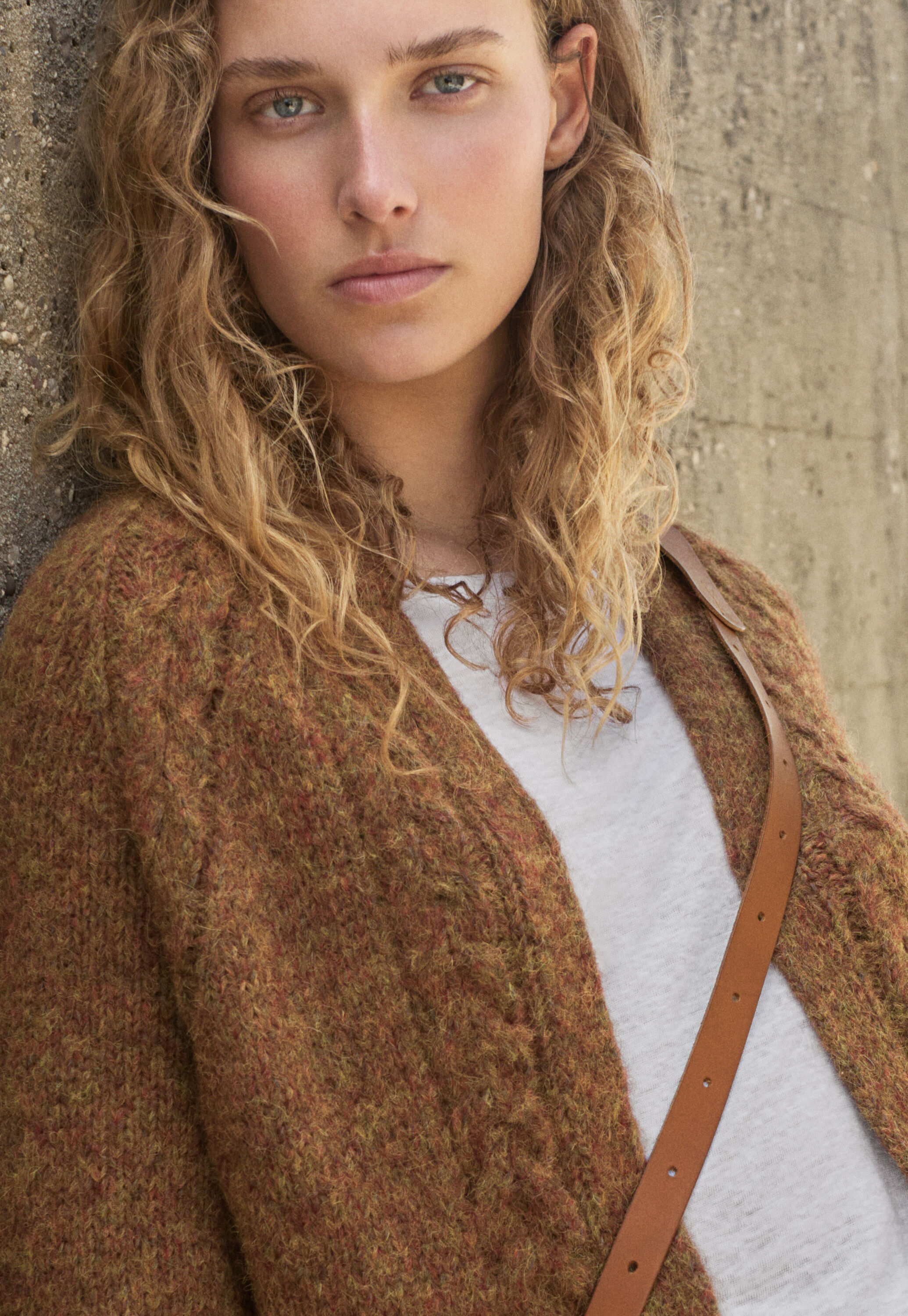 Cable-stitch cardigan