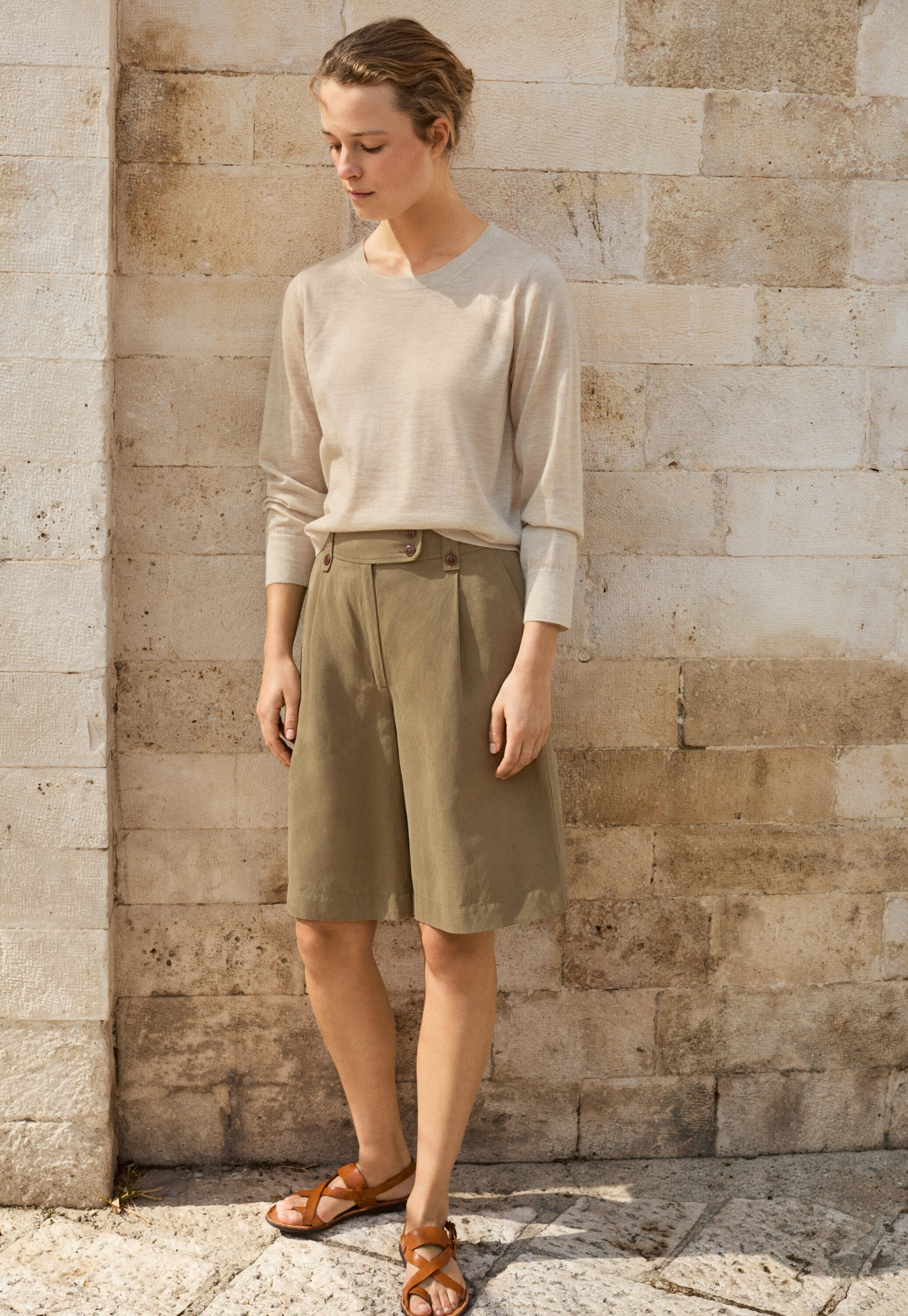Pleat-front trousers