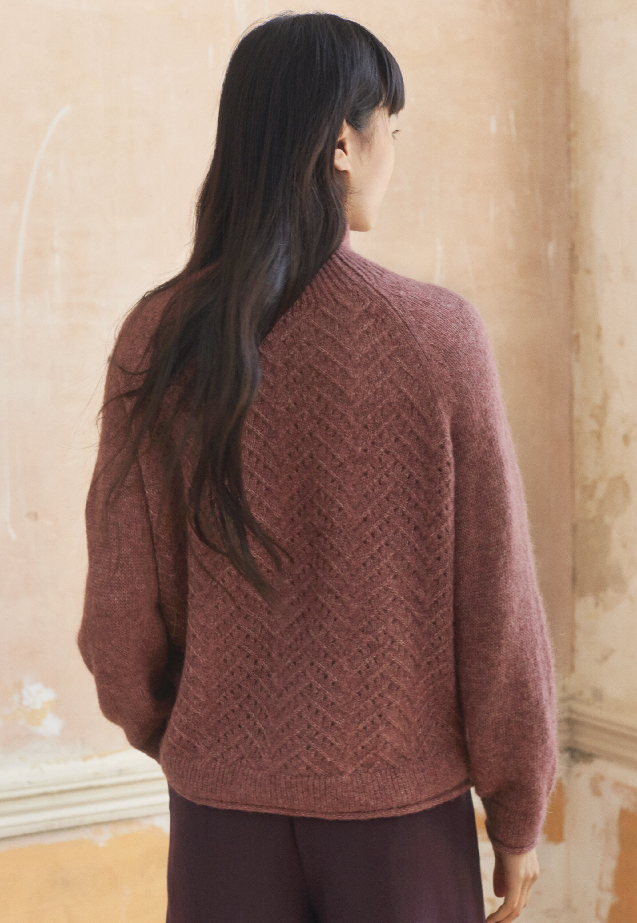 Cable-stitch sweater
