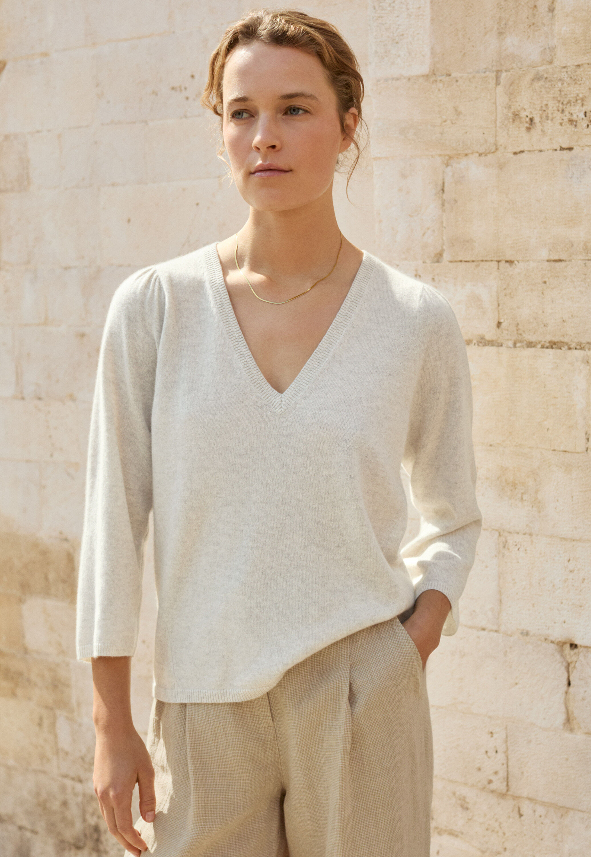V-neck sweater