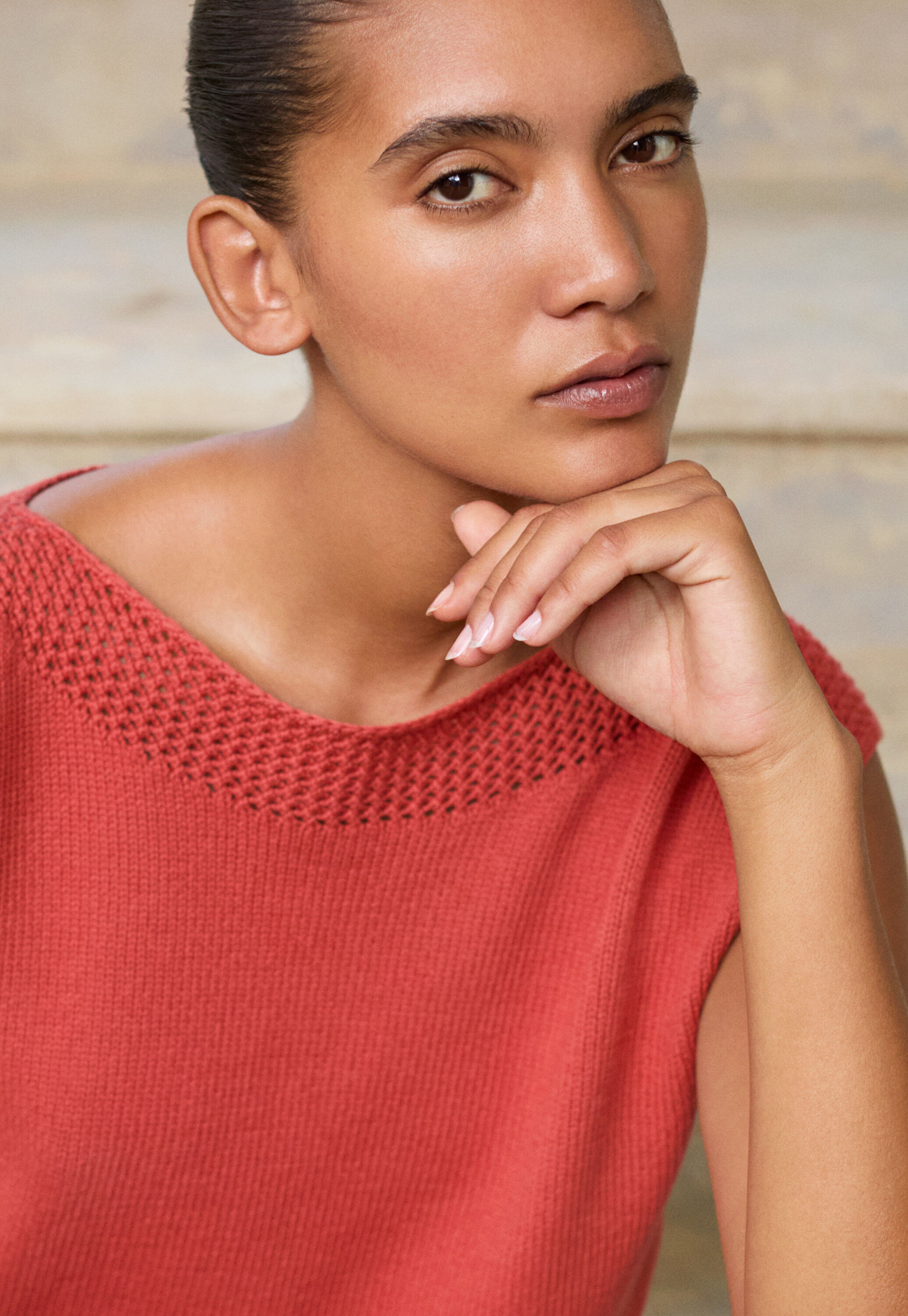 Crochet-stitch sweater