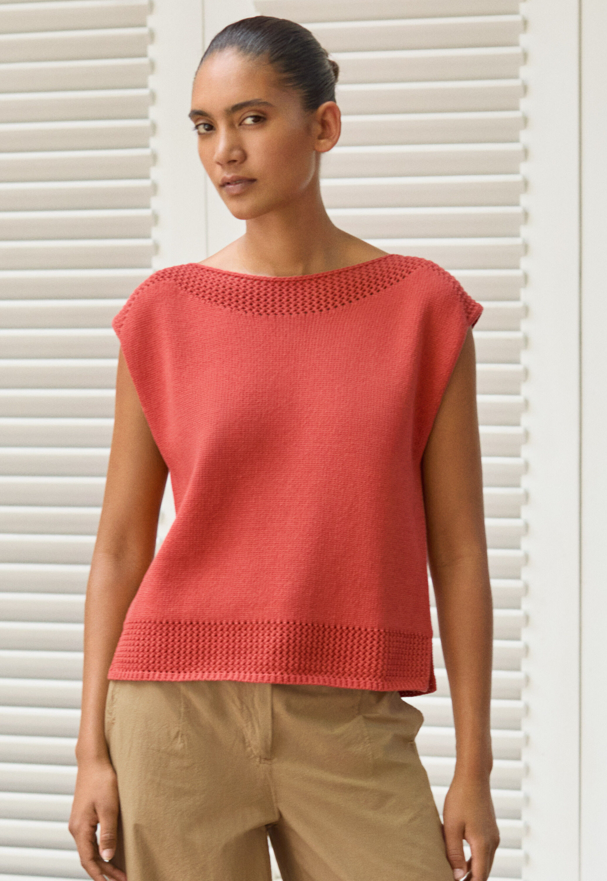 Crochet-stitch sweater