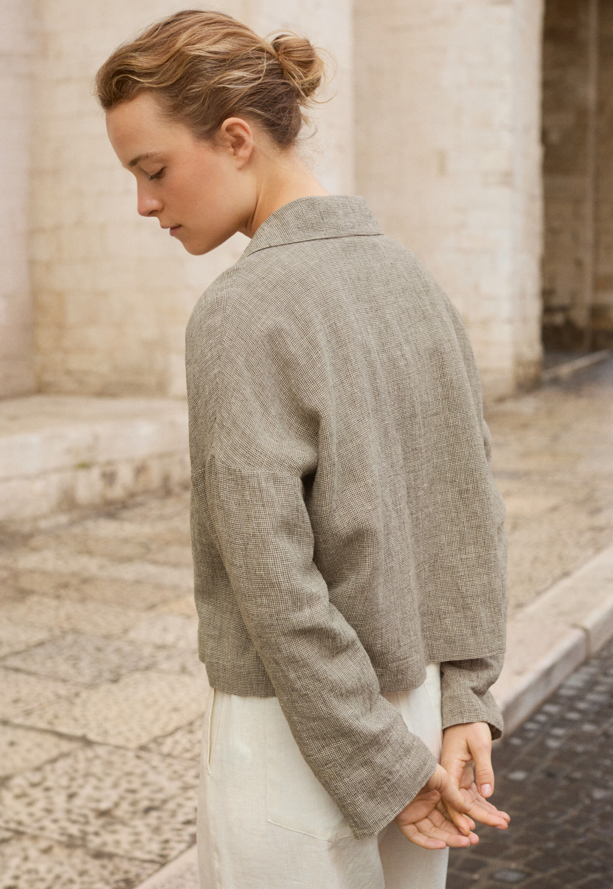 Garment-dyed overshirt