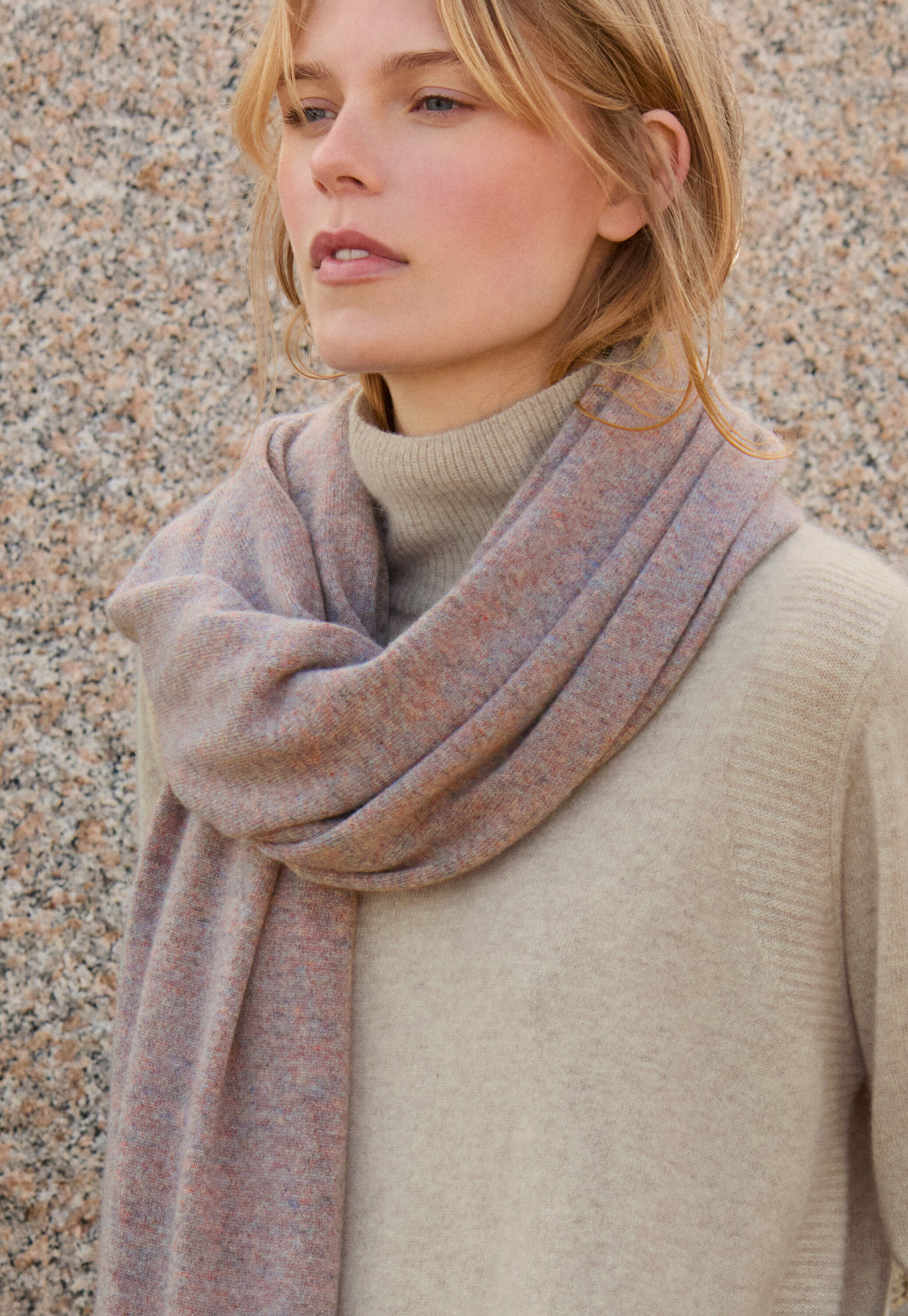Wrap scarf, Lavender mauve, large