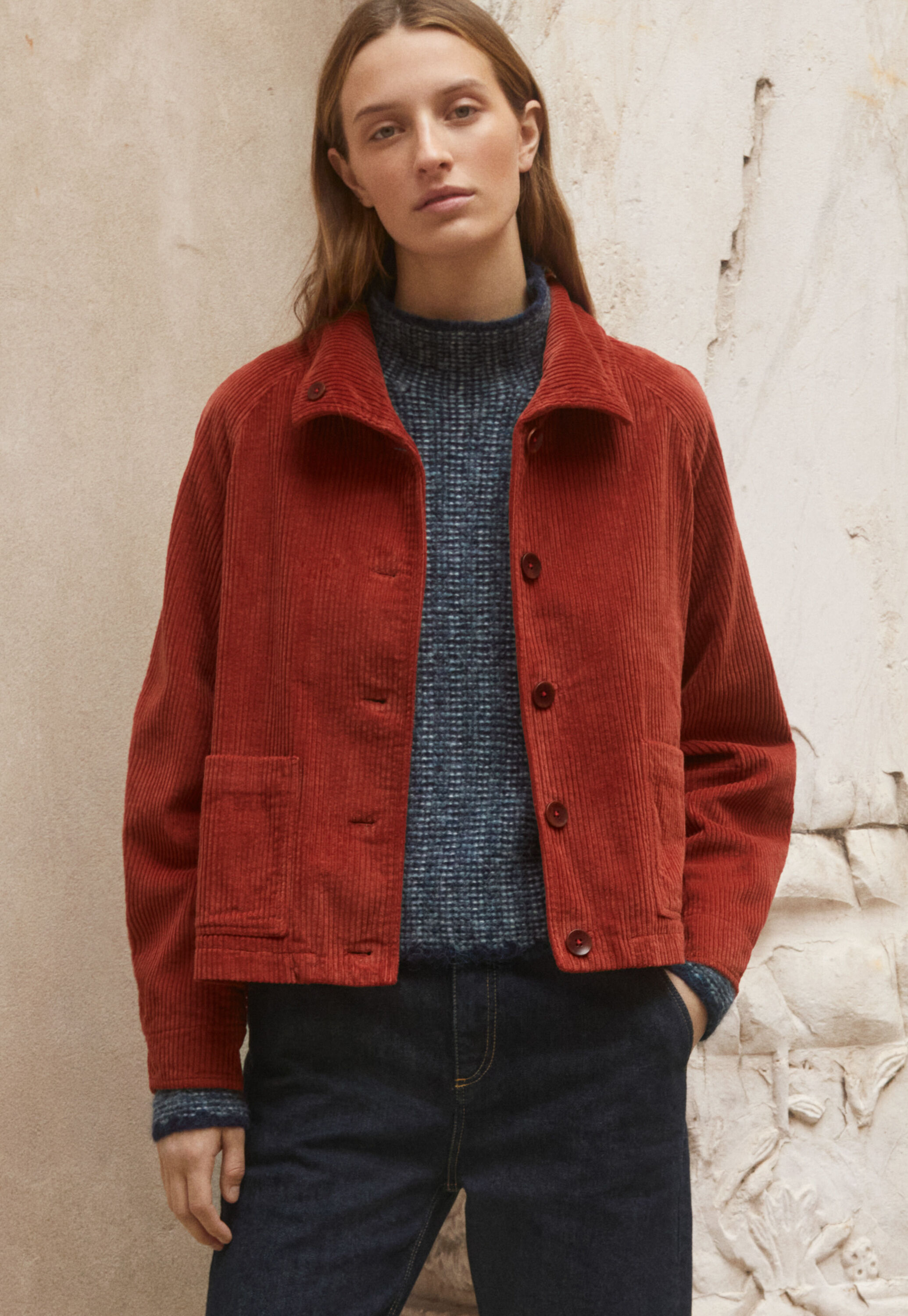 Funnel-neck sweater