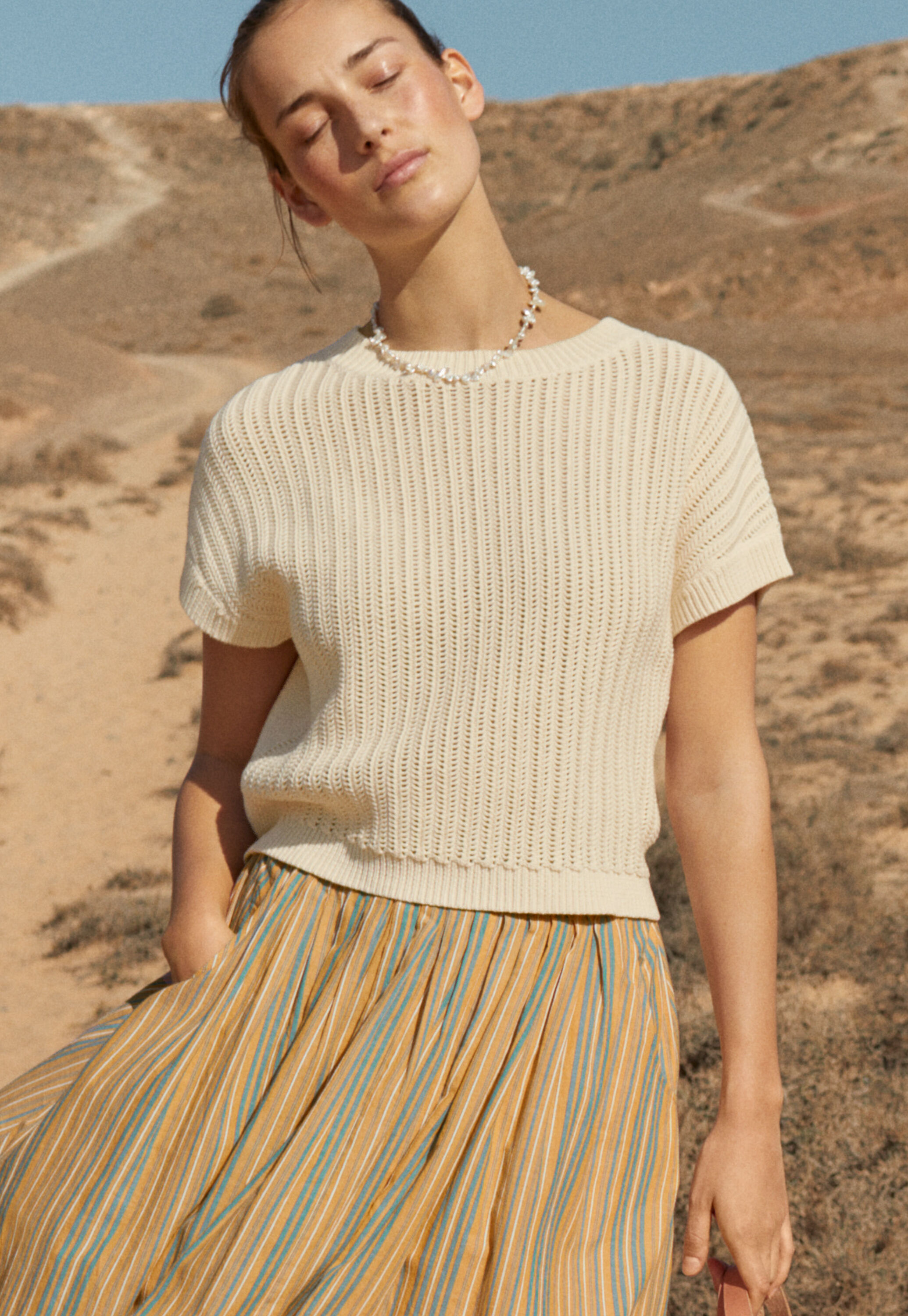 Crochet-stitch sweater