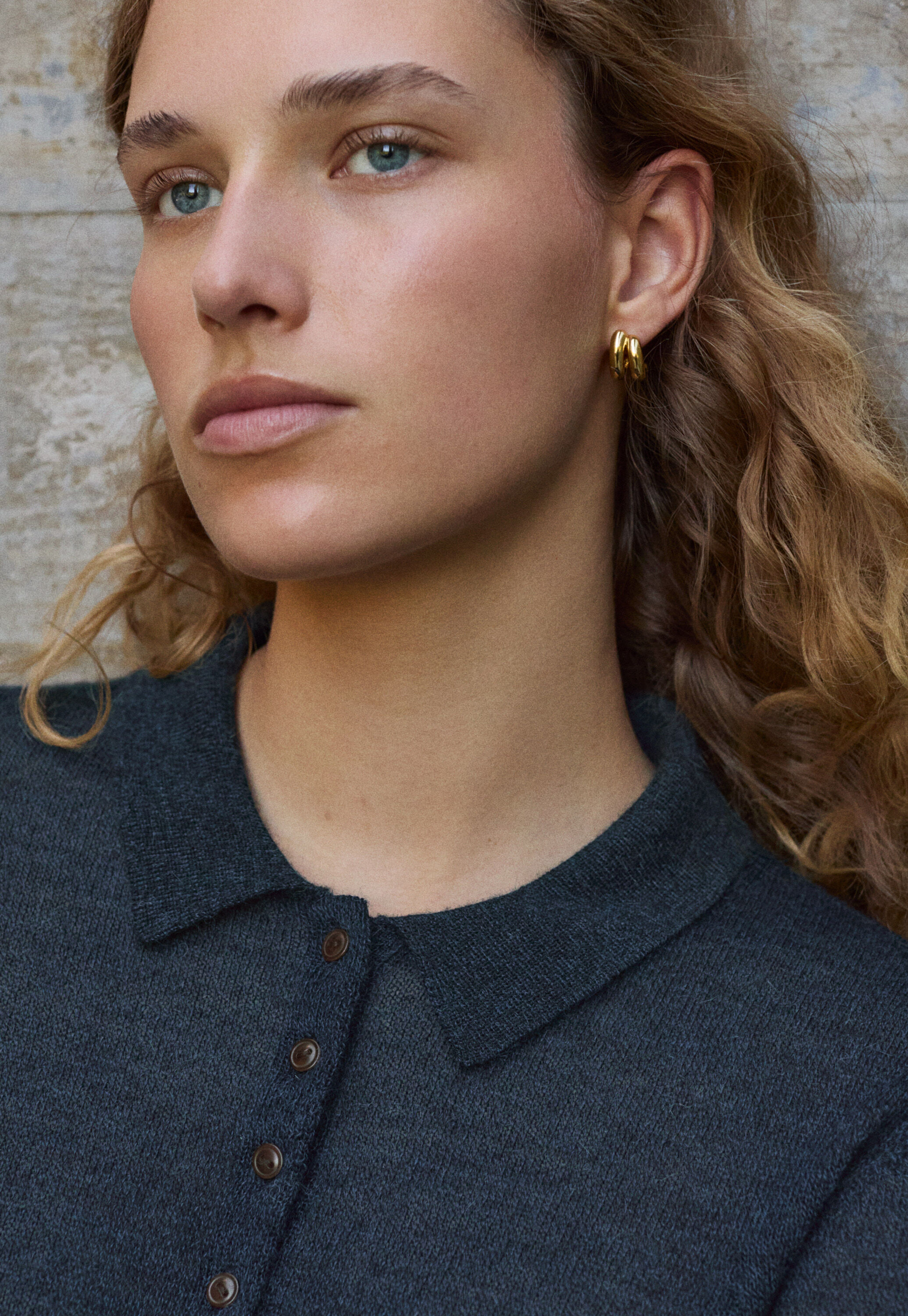 Earrings, Gold, large