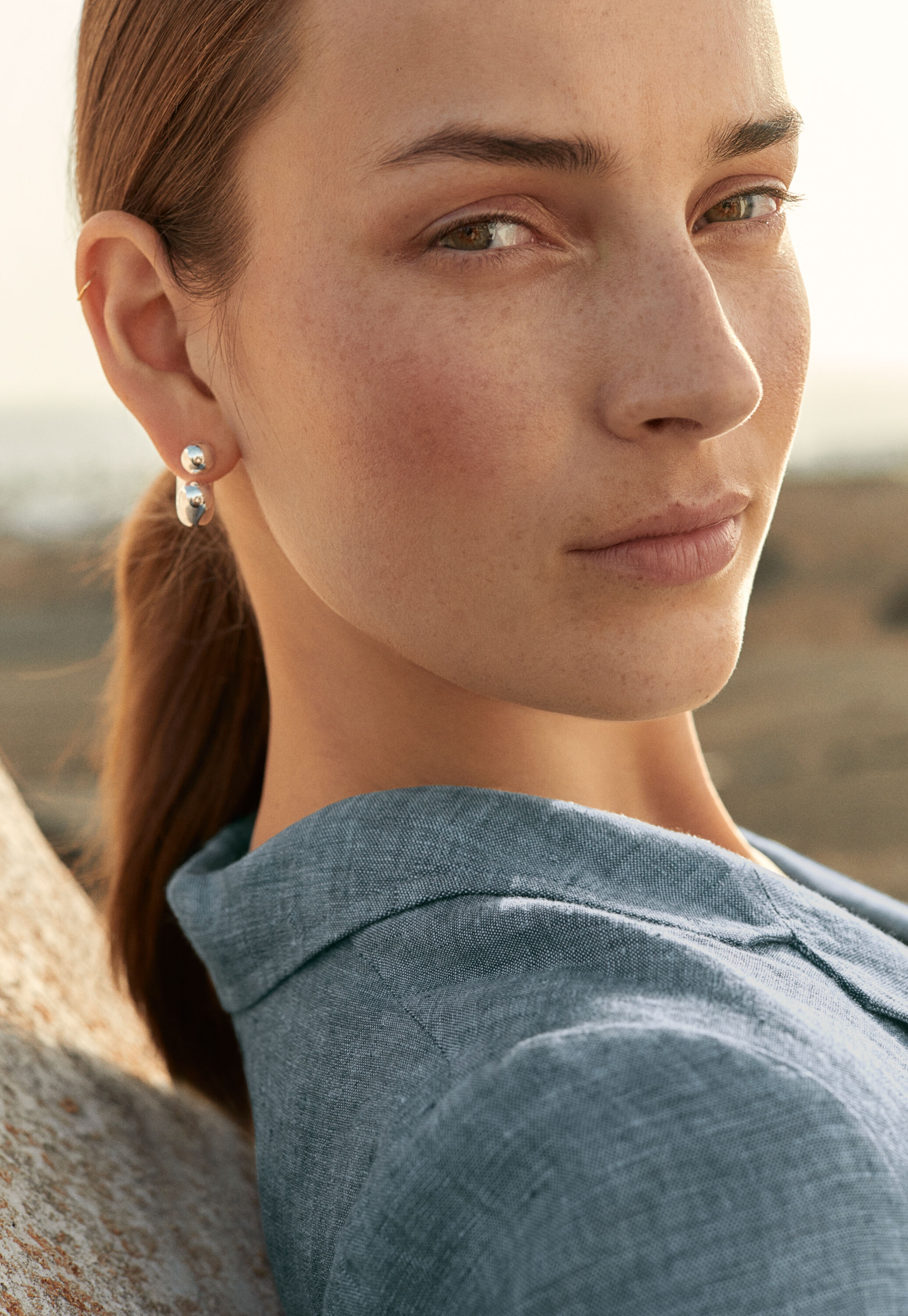Half-hoop earrings