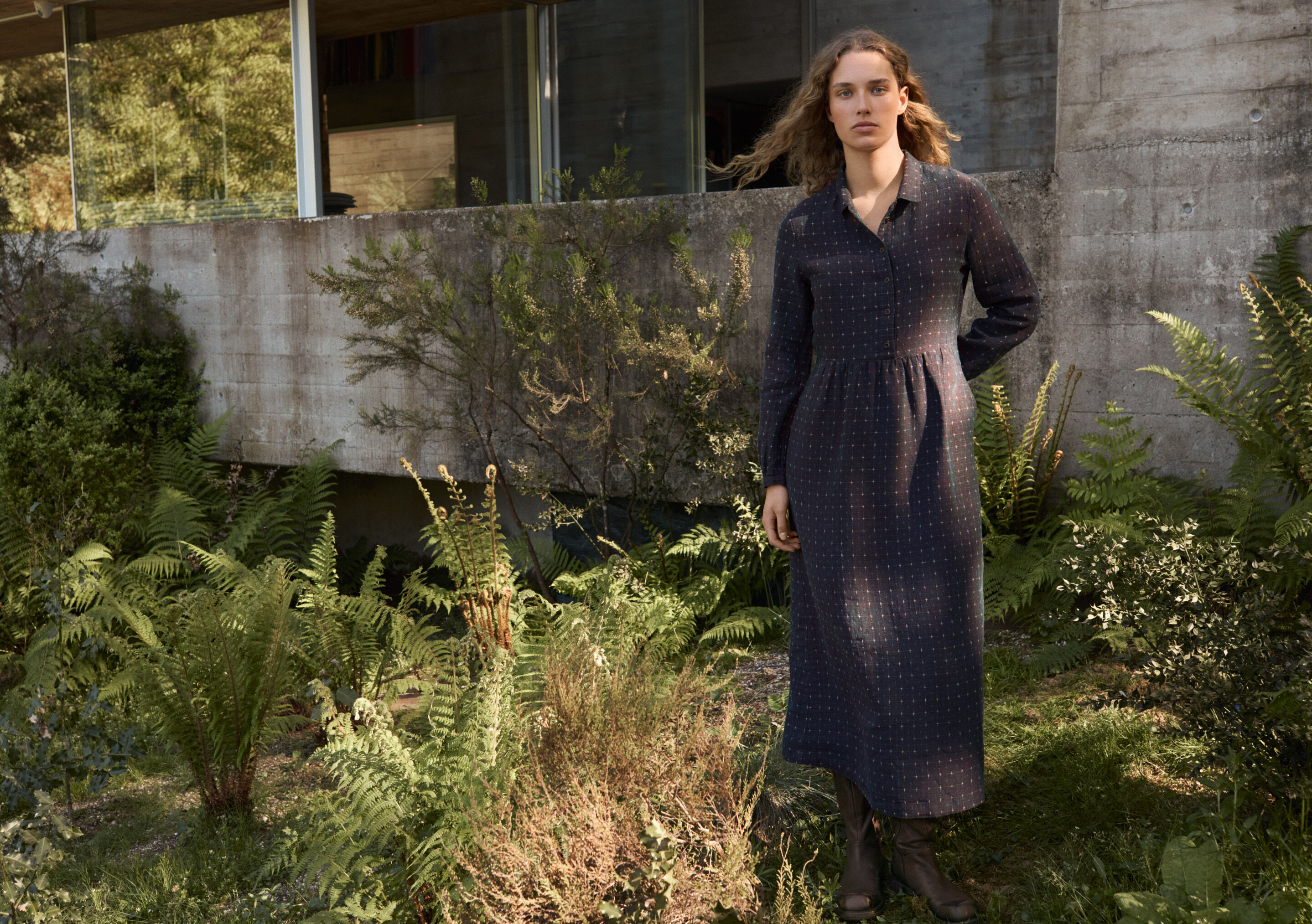 Garment-dyed overshirt
