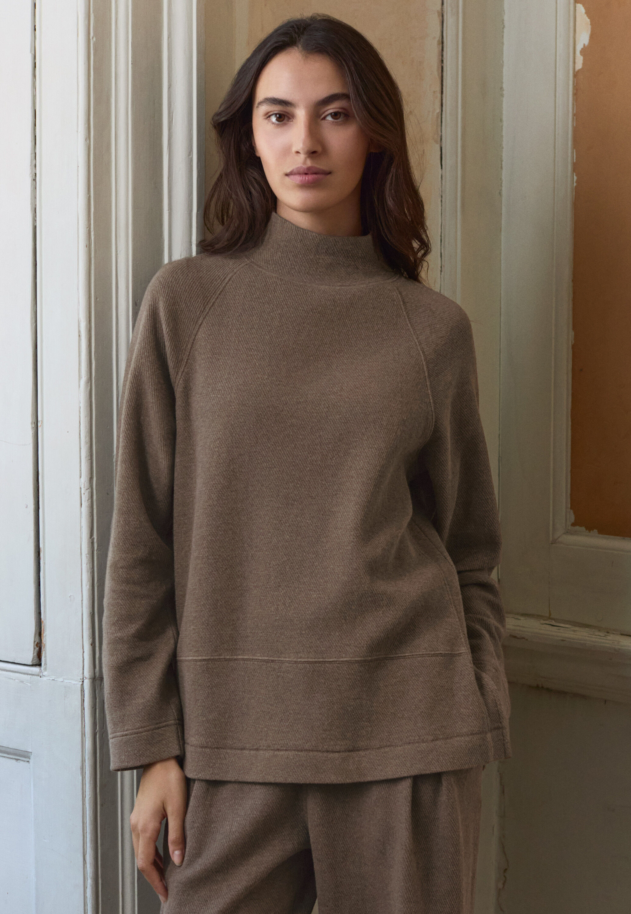 Funnel-neck tunic
