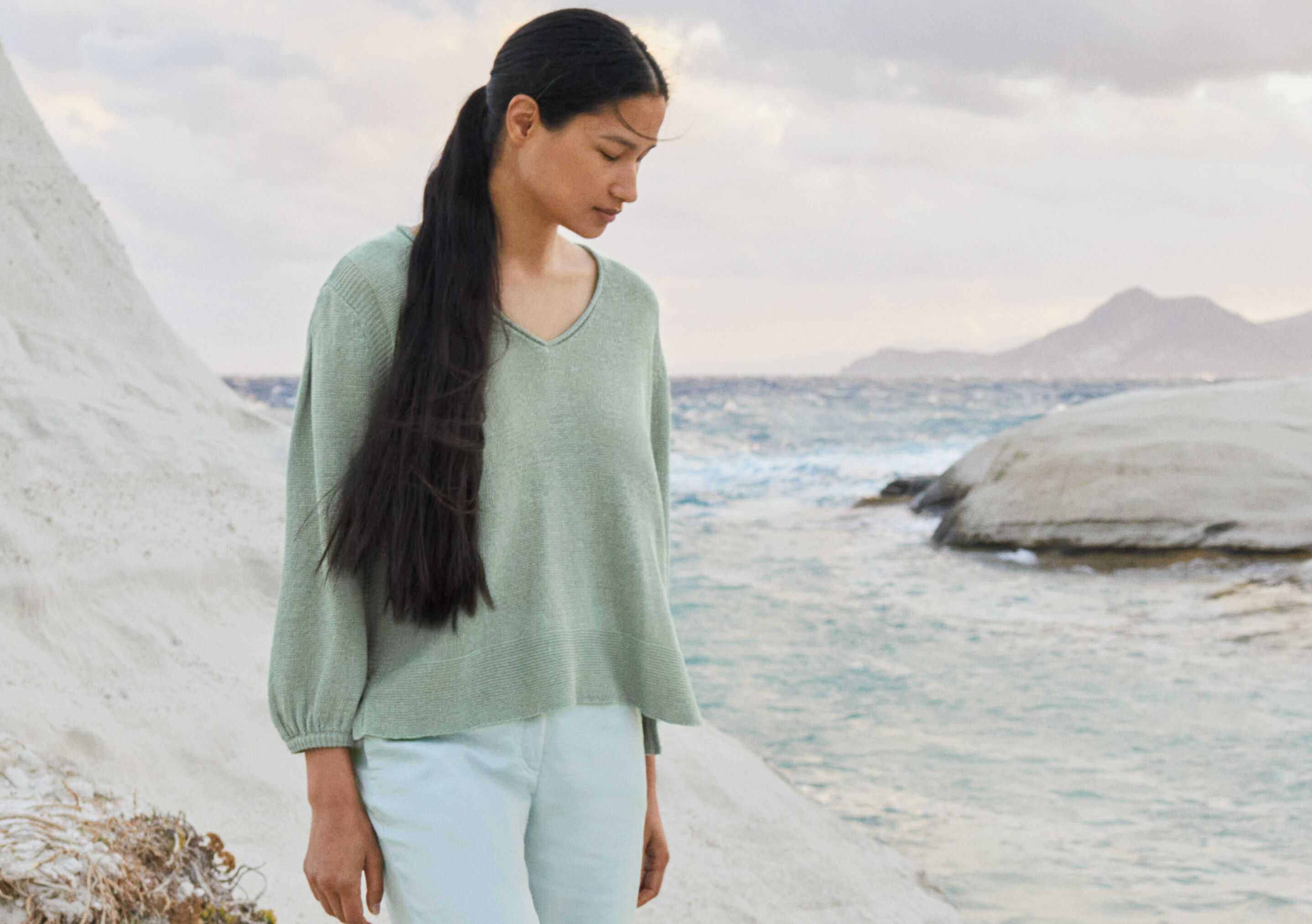 V-neck sweater