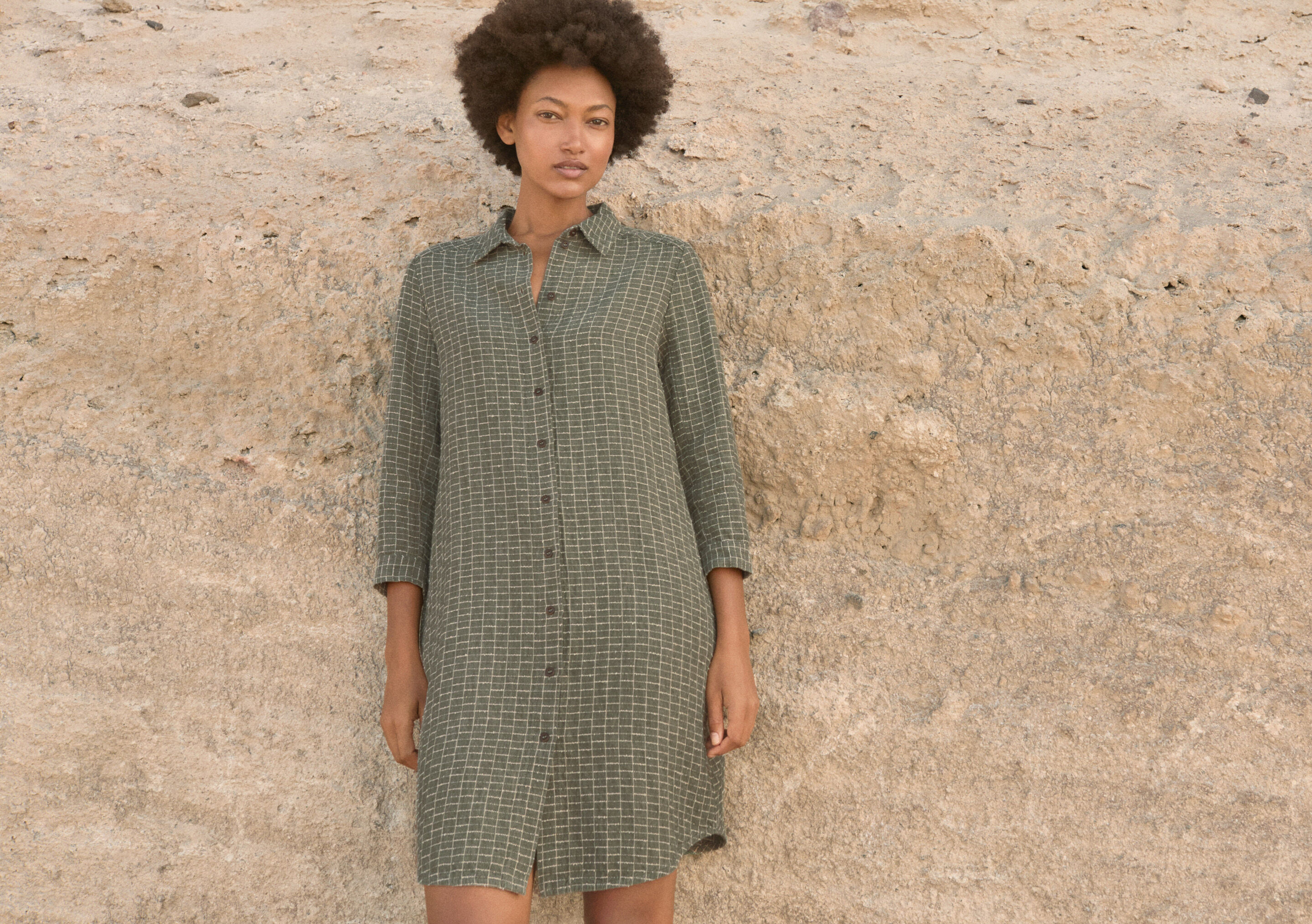 Garment-dyed overshirt